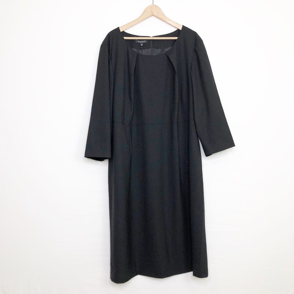 Lafayette 148 New York black shift dress